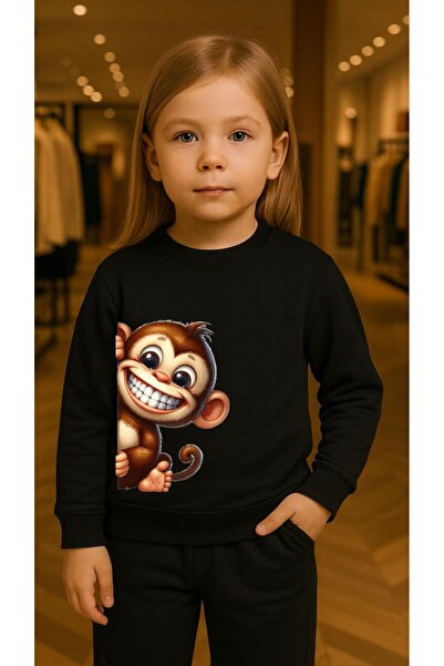 playwear Παιδικό Φούτερ Σετ με στάμπα SIRITAN MONKEY για Κορίτσια και Αγόρια,...