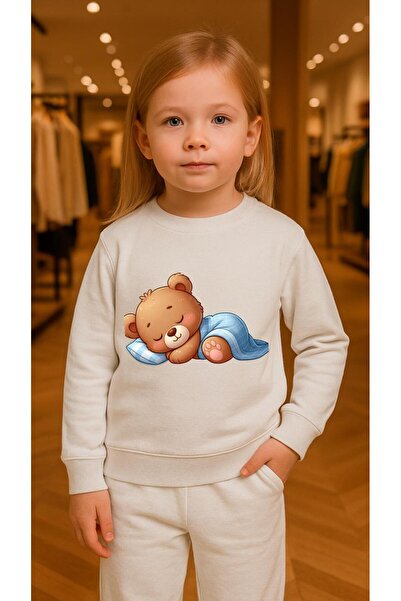 playwear Hanorac pentru copii cu imprimeu SLEEPY BEAR pentru fete și băieți, ...