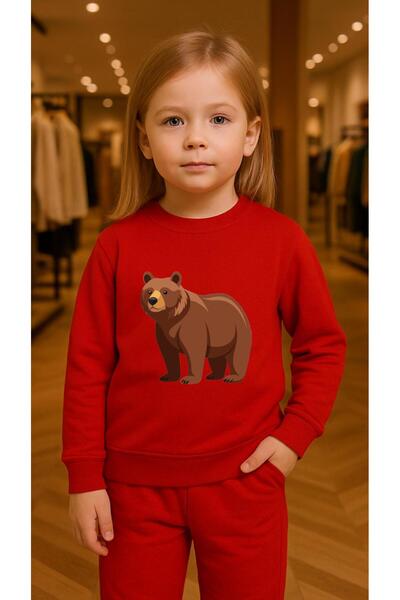 playwear Set pentru copii Hanorac cu imprimeu BEAR pentru fete și băieți, cu ...