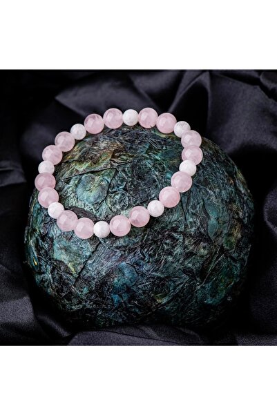 Altınsoy collection %100 💗🌙Doğal Pembe Kuvars & Ay Taşı Bileklik