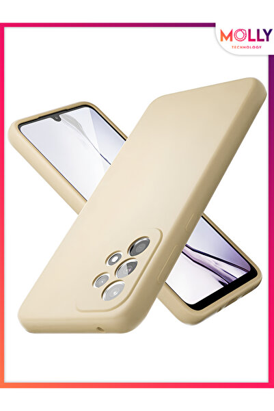 Molly حافظة سيليكون مخملية بيضاء عتيقة لهاتف سامسونج جالاكسي A33