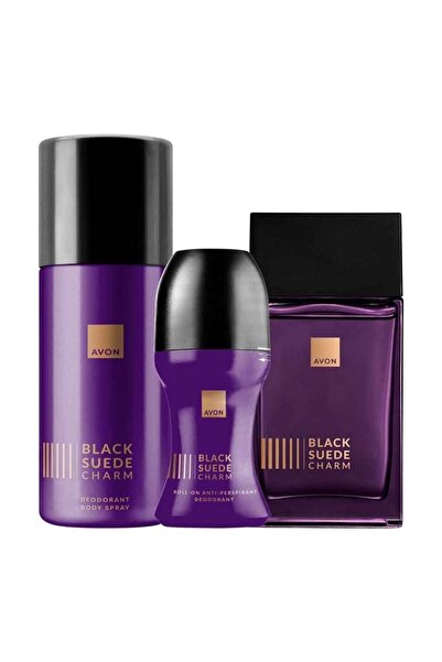 AVON Trio Black Suede Charm