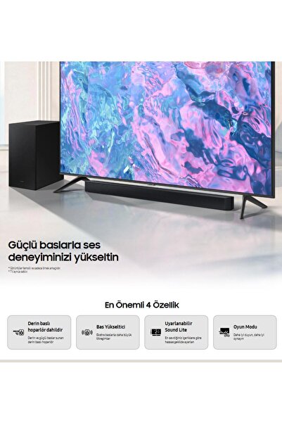 Samsung Dolby Audio / DTS Virtual:X Optik-USB-Bluetooth® TV-Telefon Bağlantı 220W-SoundBar Ev Sinema Sistemi