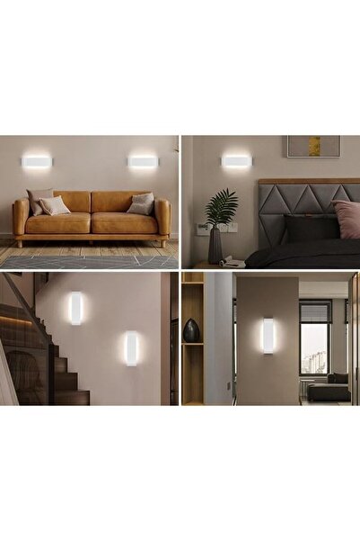 Lightess Aplica LED, 4000K, Alb Neutru, 16W, 30cm, alb