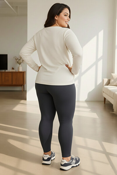 sngl Women's Plus Size Steel Interlock Fabric t Shaping / Sculpting Leggings 3XL 4XL 5XL 6XL 7XL 8XL 9XL