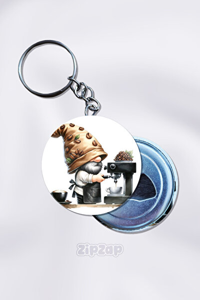 ZipZap سلسلة مفاتيح على شكل زينة حقيبة باريستا (قطعة واحدة)