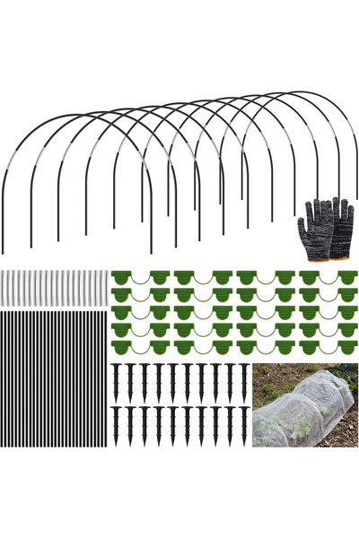 OEM Seră tunel detașabilă, alcătuită din 30 de rame detașabile cu 20 de conexiuni, 20 de cleme