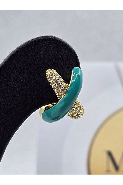 Mosso Steel Xuping X Model Zircon Stone Green Color Steel Earrings