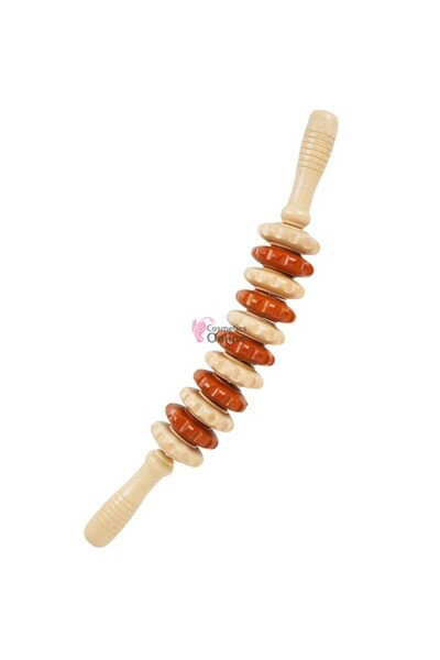 amelie Accesoriu Roller din lemn pentru masaj ROL08 cu 11 discuri Maderoterap...