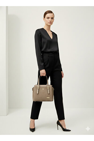 Sanmorris SARGIN Жіноча сумка з довгими ручками, 4 відділення, золоті аксесуа...