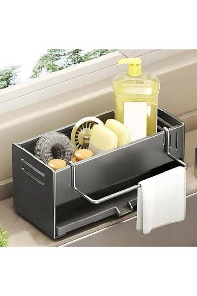 VİO Carbon Steel Kitchen Sink Caddy with Drain Tray
