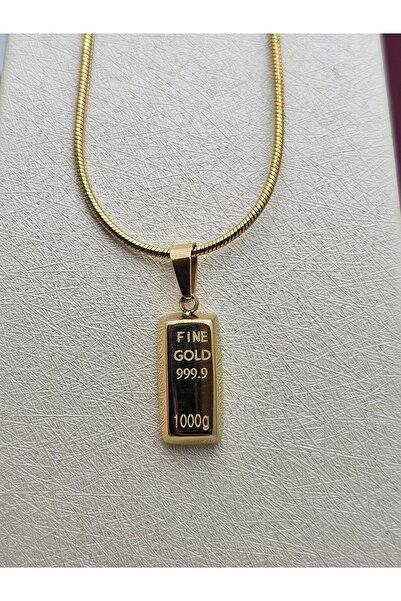 Mosso Steel Xuping Külçe Model Kolye Büyük Boy Oval Kenar