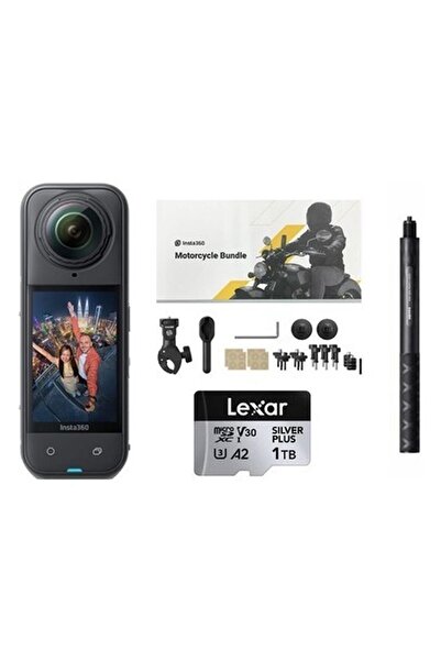 Insta360 X5 360 Derece 8k Aksiyon Kamera Motosiklet Kiti (1 Tb)
