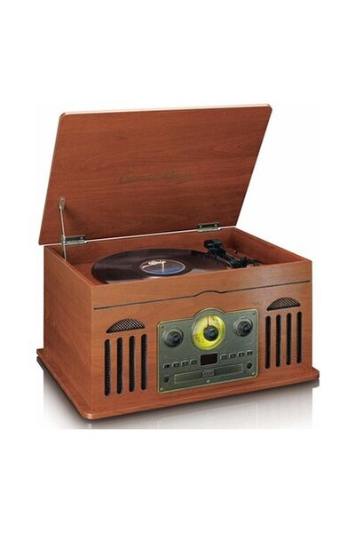 Lenco TCD-2600 Ahşap Dahili Hoparlörü FM Radyo CD Player ve Bluetooth Pikap