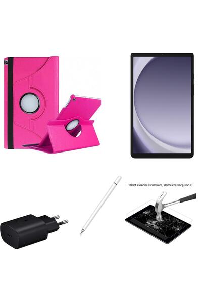 Samsung Galaxy Tab A9 8/128 GB 9 Inch GRAFİT Tablet + PEMBE Kılıf +Kalem+SARJ...