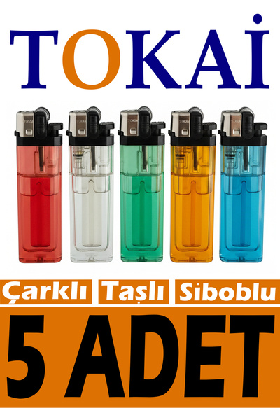 Pc Premium Center Orjinal Tokai Çarklı Çakmak 5 Adet - Çarklı - Taşlı - Siboblu