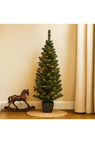 OEM Διακοσμητικό Χριστουγεννιάτικο Δέντρο σε Γλάστρα με 50 Λαμπάκια LED Μπατα...