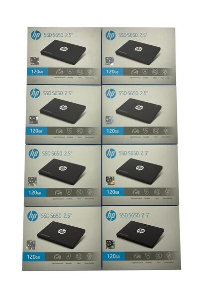 HP S650 SSD 2,5\" 120 GB 480/560MB 8'Lİ PAKET (Model:345M7AA)