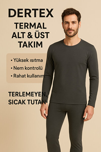 5.MEVSİM Dertex Thermal Underwear Set Unisex – Top and Bottom Set | Military & Outdoor | Winter Cotton Thermal