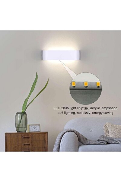 Lightess Aplica LED, 4000K, Alb Neutru, 16W, 30cm, alb