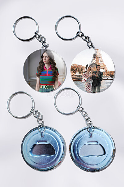 ZipZap سلسلة مفاتيح على شكل زينة حقيبة إميلي في باريس (قطعتان)