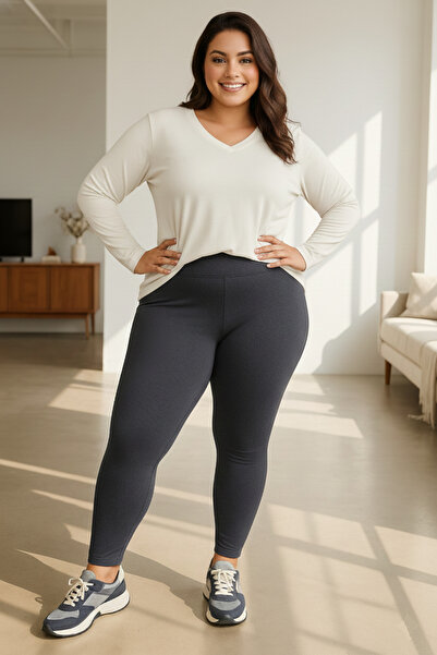 sngl Women's Plus Size Steel Interlock Fabric t Shaping / Sculpting Leggings 3XL 4XL 5XL 6XL 7XL 8XL 9XL