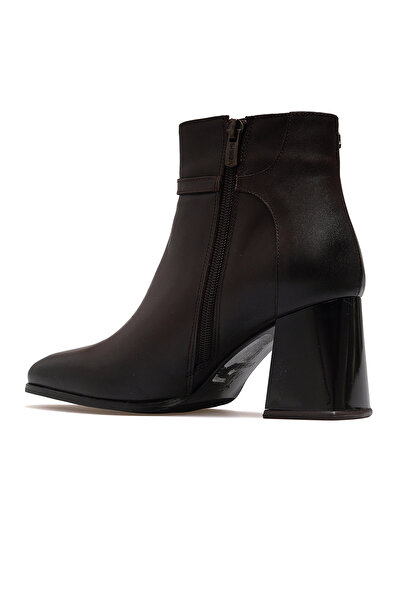 Venüs Women's genuine leather heeled daily boots 25k 2553901k z brown