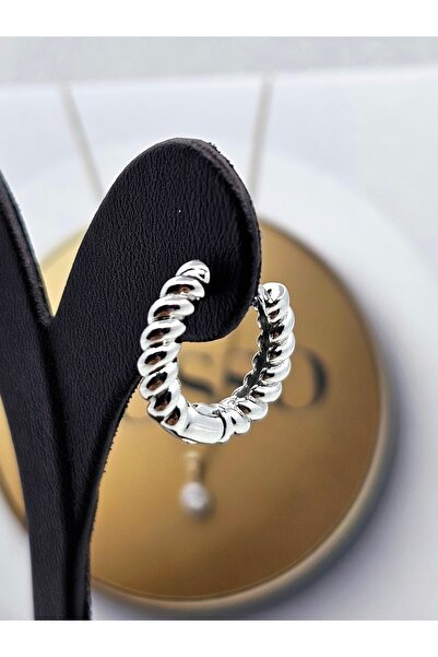 Mosso Steel Xuping Twist Model Silver Color Steel Earrings