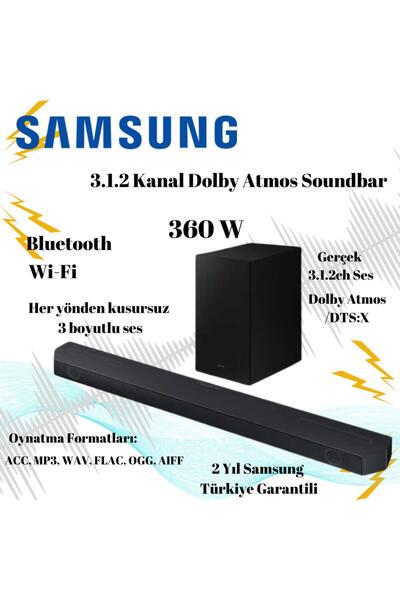 Samsung Hw-q600c Soundbar Ev Sinema Sistemi 3.1.2 Kanal,bluetooth,hdmı-siyah