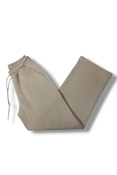 MASSMODA Women's Sweatpants Thick Winter Wide Leg 3 Thread Compact Raised Combed Cotton Pajamas