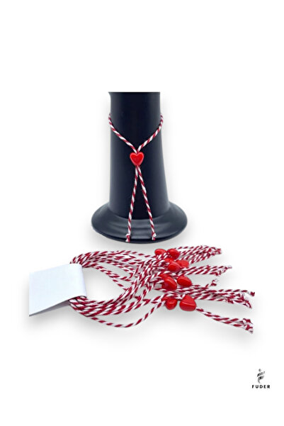 FUDER Kırmızı kalp Marteniçka bileklik (100 ADET)