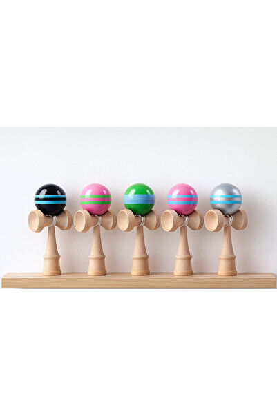 Inovius Kendama 18cm din Lemn, Diverse Culori - KEND5503