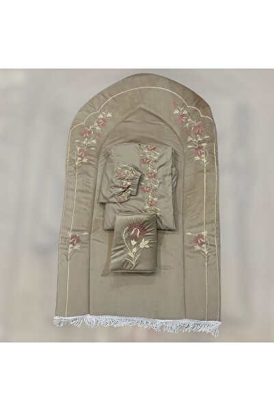 MAYAR Royal 3-piece set: prayer mat, embroidered foam rug, Quran cover