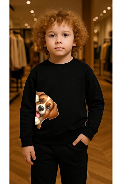 playwear Παιδικό Φούτερ Σετ με στάμπα HIDDEN DOG για Κορίτσια και Αγόρια, με ...