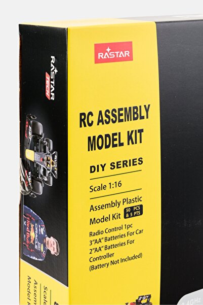 Rastar Oracle Red Bull Racing Remote Control Plastic Assembly Model Kit Car, Black