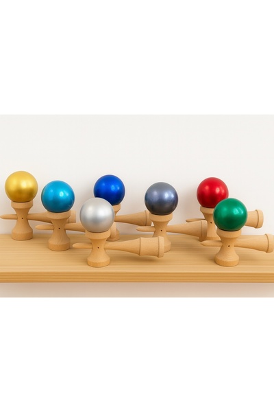 Inovius Kendama 18 cm cu bila lucioasa colorata- KEND5528