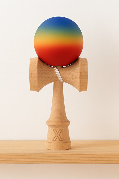 Inovius Kendama din lemn cu bila curcubeu - KEND5523