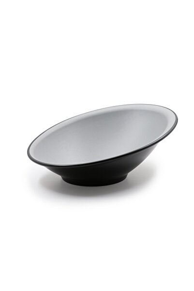 LANDREEN High-quality, durable, large, slanted serving bowl that is shatterproof. Elevate your dining table with the Elegance slanted bowl.