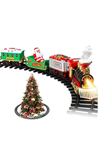 GARDEON Electric Christmas Train with Steam, Lights and Sounds