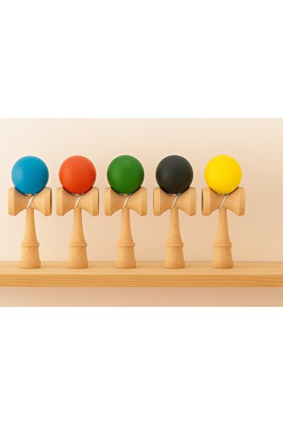 Inovius Kendama X 18 cm cu bila cauciucata - lemn , design premium- KEND5530