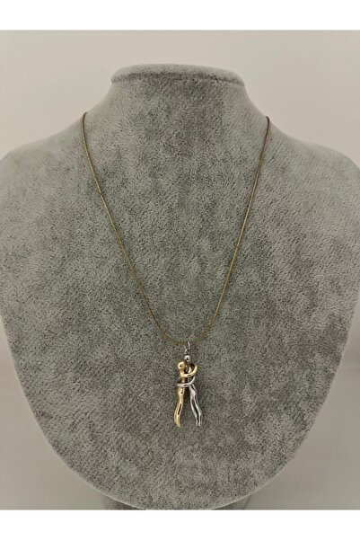 Elfida Shop Couple Hugging Each Other Steel Necklace