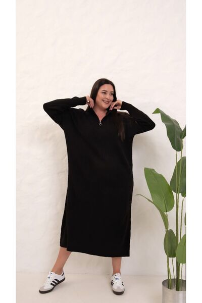 BRUGGE Gamze Moda Plus Size Knit Dress