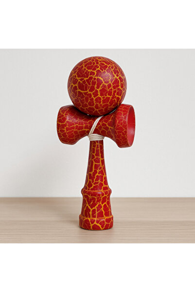 Inovius Σπασμένο Kendama, Κόκκινο, 19 cm - KEND5508