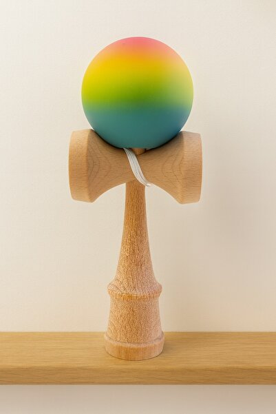 Inovius Kendama din lemn cu bila curcubeu- KEND5524