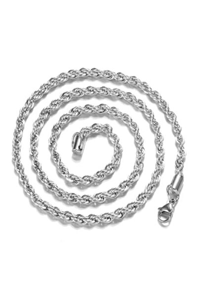 OEM Men's Stainless Steel Chain 2 mm – Silver Rope Chain Necklace, Water Resistant, Fashion & Durable