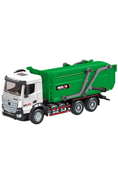 Bebelul Huina Green Metal Garbage Truck 1:50