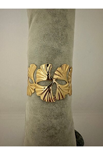 Elfida Shop Brass Gold Color Sheet Fan Model Women's Bracelet