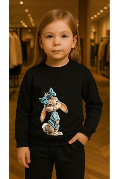 playwear Παιδικό Φούτερ Σετ με στάμπα LONG RABBIT για Κορίτσια και Αγόρια, με...