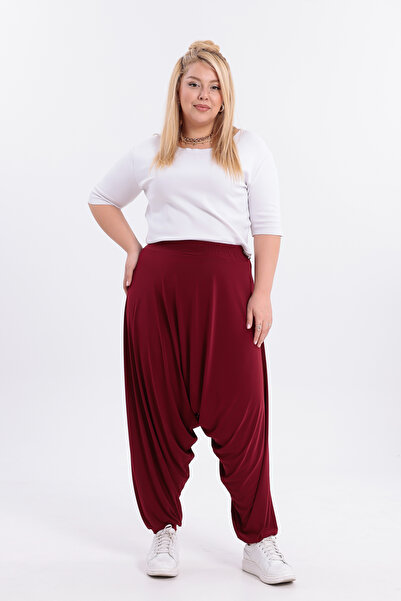 HELVEYS Modern Relaxed Fit Waist and Leg Elasticated Baggy Plus Size Trousers 5034