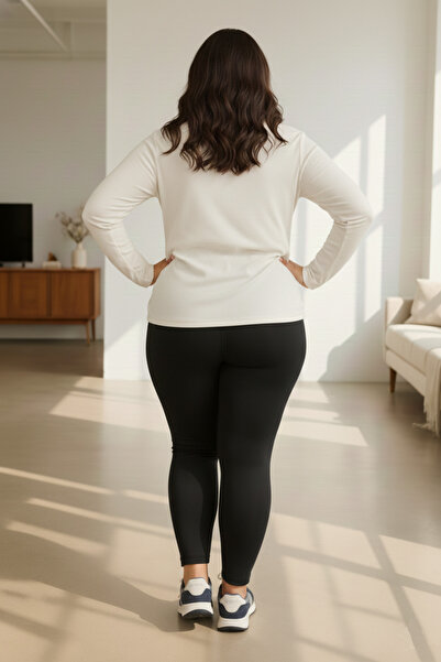 sngl Γυναικείο κολάν από ατσάλινο ύφασμα μεγάλου μεγέθους T εφέ σύσφιξης 3xl 4xl 5xl 6xl 7xl 8xl 9xl